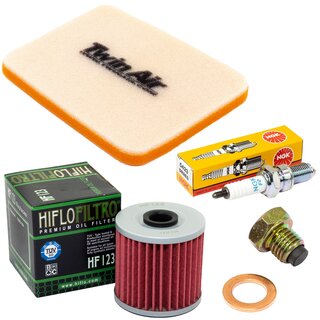 Maintenance package air filter + oil filter + Oil drain plug + spark plug