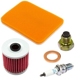 Maintenance package air filter + oil filter + Oil drain plug + spark plug