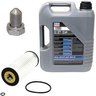 Motorl Set 10W-40 5 Liter + lfilter SH 420 L + lablassschraube 48871