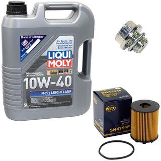 Motorl Set 10W-40 5 Liter + lfilter SH 4794 P + lablassschraube 30269