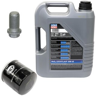 Engine Oil Set 10W-40 5 liters + Oilfilter SCT SM 110 + Oildrainplug 08277