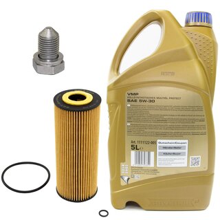 Engine Oil Set 5W-30 5 liters + Oilfilter SCT SH 420 P + Oildrainplug 48871