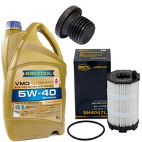 Engine Oil Set 5W-40 5 liters + Oilfilter SCT SH 4047 L +...