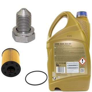 Engine Oil Set 5W-40 5 liters + Oilfilter SCT SH 4771 P + Oildrainplug 48871