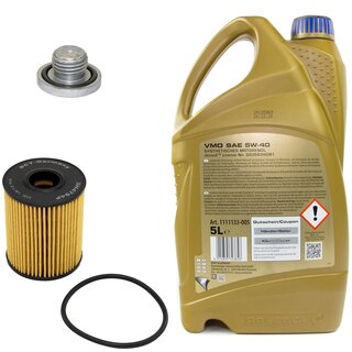 Engine Oil Set 5W-40 5 liters + Oilfilter SCT SH 4794 P + Oildrainplug 04572