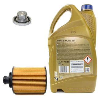 Engine Oil Set 5W-40 5 liters + Oilfilter SCT SH 4797 P + Oildrainplug 04572