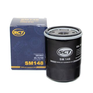 Engine Oil Set 5W-30 5 liters + Oilfilter SCT SM 148 + Oildrainplug 30264