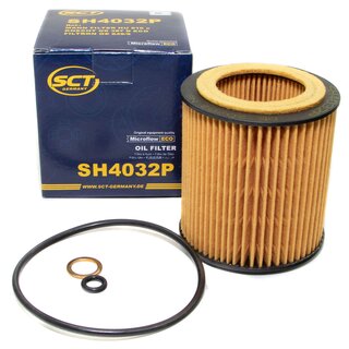 Engine Oil Set 5W-40 5 liters + Oilfilter SCT SH 4032 P + Oildrainplug 48893
