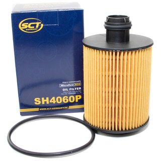 Engine Oil Set 5W-40 5 liters + Oilfilter SCT SH 4060 P + Oildrainplug 38179