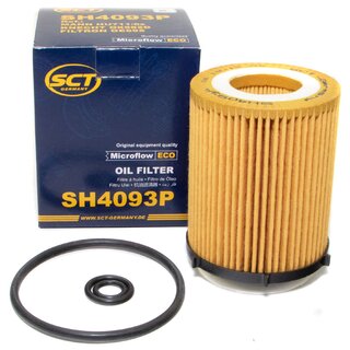 Engine Oil Set 5W-40 5 liters + Oilfilter SCT SH 4093 P + Oildrainplug 08277