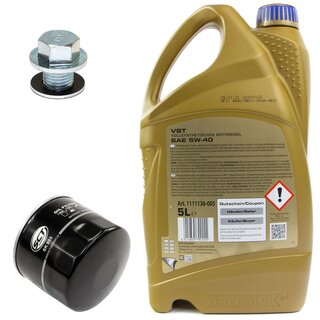 Engine Oil Set 5W-40 5 liters + Oilfilter SCT SK 805 + Oildrainplug 30264
