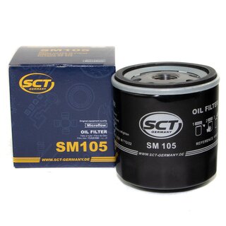 Motorl Set 5W-40 5 Liter + lfilter SM 105 + lablassschraube 48877