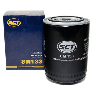 Engine Oil Set 5W-40 5 liters + Oilfilter SCT SM 133 + Oildrainplug 12281
