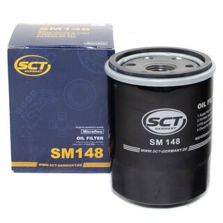 Engine Oil Set 5W-40 5 liters + Oilfilter SCT SM 148 + Oildrainplug 30264