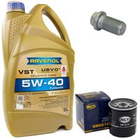 Engine Oil Set 5W-40 5 liters + Oilfilter SCT SM 5016 +...
