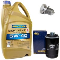 Engine Oil Set 5W-40 5 liters + Oilfilter SCT SM 5086 +...