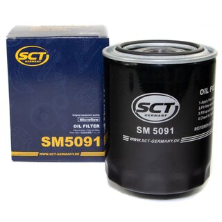 Engine Oil Set 5W-40 5 liters + Oilfilter SCT SM 5091 + Oildrainplug 30269