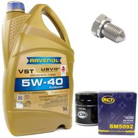 Engine Oil Set 5W-40 5 liters + Oilfilter SCT SM 5092 +...