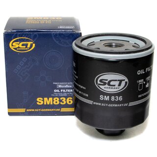 Motorl Set 5W-40 5 Liter + lfilter SM 836 + lablassschraube 12281