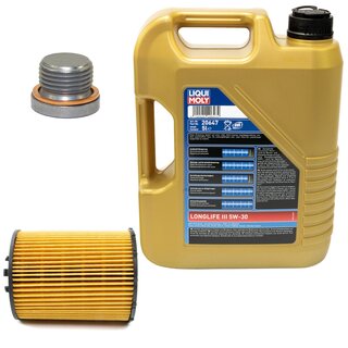 Motorl Set 5W-30 5 Liter + lfilter SH 4046 P + lablassschraube 48895
