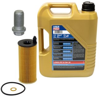 Engine Oil Set 5W-30 5 liters + Oilfilter SCT SH 4076 P + Oildrainplug 08277