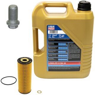 Engine Oil Set 5W-30 5 liters + Oilfilter SCT SH 414 P + Oildrainplug 08277