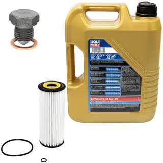 Engine Oil Set 5W-30 5 liters + Oilfilter SCT SH 420 L + Oildrainplug 12281