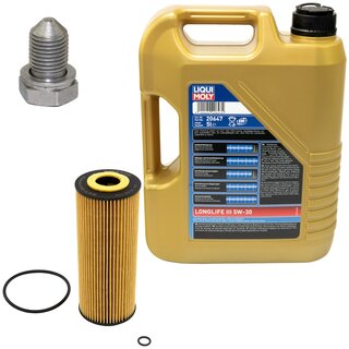 Engine Oil Set 5W-30 5 liters + Oilfilter SCT SH 420 P + Oildrainplug 48871