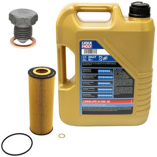 Engine Oil Set 5W-30 5 liters + Oilfilter SCT SH 421 P + Oildrainplug 12281