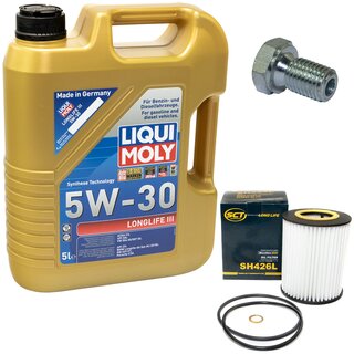 Motorl Set 5W-30 5 Liter + lfilter SH 426 L + lablassschraube 48893