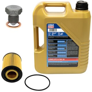 Engine Oil Set 5W-30 5 liters + Oilfilter SCT SH 427 P + Oildrainplug 12281