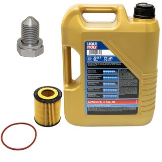Engine Oil Set 5W-30 5 liters + Oilfilter SCT SH 4784 P + Oildrainplug 48871