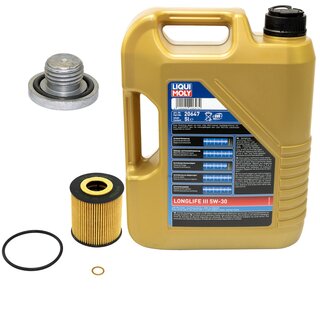 Engine Oil Set 5W-30 5 liters + Oilfilter SCT SH 4789 P + Oildrainplug 04572