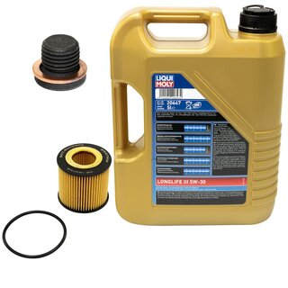 Engine Oil Set 5W-30 5 liters + Oilfilter SCT SH 4790 P + Oildrainplug 171173