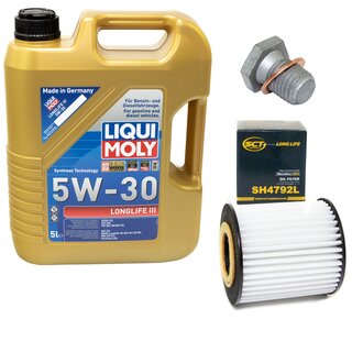 Motorl Set 5W-30 5 Liter + lfilter SH 4792 L + lablassschraube 100551