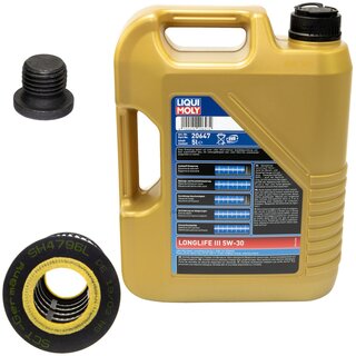 Engine Oil Set 5W-30 5 liters + Oilfilter SCT SH 4796 L + Oildrainplug 48874