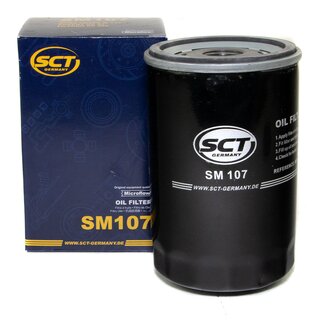 Engine Oil Set 5W-30 5 liters + Oilfilter SCT SM 107 + Oildrainplug 48871