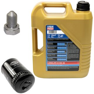Engine Oil Set 5W-30 5 liters + Oilfilter SCT SM 108 + Oildrainplug 48871