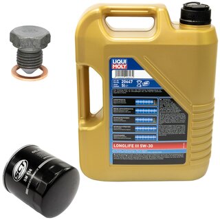 Engine Oil Set 5W-30 5 liters + Oilfilter SCT SM 136 + Oildrainplug 12281