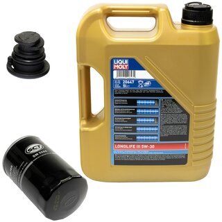 Engine Oil Set 5W-30 5 liters + Oilfilter SCT SM 5086 + Oildrainplug 47197