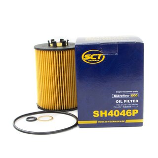 Engine Oil Set 5W-40 5 liters + Oilfilter SCT SH 4046 P + Oildrainplug 48895
