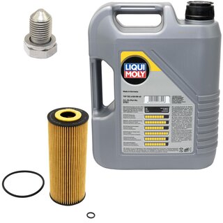 Engine Oil Set 5W-40 5 liters + Oilfilter SCT SH 420 P + Oildrainplug 15374