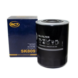 Engine Oil Set 5W-40 5 liters + Oilfilter SCT SK 809 + Oildrainplug 101250