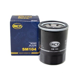 Motorl Set 5W-40 5 Liter + lfilter SM 104 + lablassschraube 38179