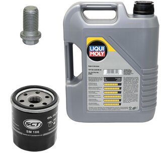 Engine Oil Set 5W-40 5 liters + Oilfilter SCT SM 106 + Oildrainplug 08277