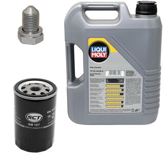 Engine Oil Set 5W-40 5 liters + Oilfilter SCT SM 107 + Oildrainplug 48871