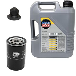 Engine Oil Set 5W-40 5 liters + Oilfilter SCT SM 107 + Oildrainplug 48877