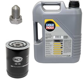 Engine Oil Set 5W-40 5 liters + Oilfilter SCT SM 108 + Oildrainplug 48871
