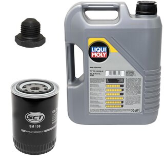 Engine Oil Set 5W-40 5 liters + Oilfilter SCT SM 108 + Oildrainplug 48877