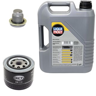 Engine Oil Set 5W-40 5 liters + Oilfilter SCT SM 118 + Oildrainplug 101250